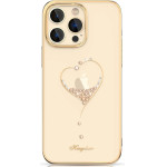 Kingxbar Silicone case with Swarovski crystals Wish Series for iPhone 14 Plus - gold - (Kingxbar iPhone 14 Plus Wish Series-Gold)