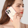 Kingxbar Silicone case with Swarovski crystals Wish Series for iPhone 14 Plus - pink - (Kingxbar iPhone 14 Plus Wish Series-Rose Gold)