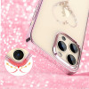Kingxbar Silicone case with Swarovski crystals Wish Series for iPhone 14 Plus - pink - (Kingxbar iPhone 14 Plus Wish Series-Rose Gold)