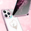 Kingxbar Silicone case with Swarovski crystals Wish Series for iPhone 14 Plus - pink - (Kingxbar iPhone 14 Plus Wish Series-Rose Gold)