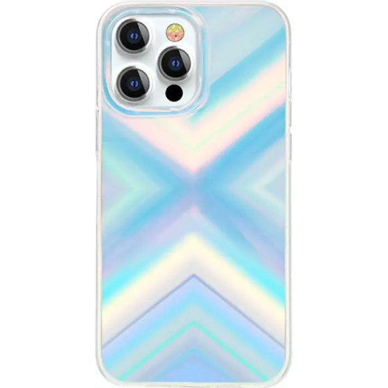 Kingxbar Streamer Series luxury elegant phone case for iPhone 13 Pro blue (Triangle) - (Kingxbar IPhone 13 PRO Streamer Series-Triangle Pattern)