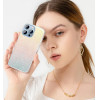 Kingxbar Travel Series luxurious elegant case for iPhone 13 Pro blue-orange (Clouds) - (Kingxbar IPhone 13 PRO Travel Series-Clouds)