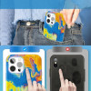 Kingxbar Watercolor Series color case for iPhone 12 Pro Max yellowblue - (Kingxbar iPhone 12 PRO MAX Watercolour Series-Yellow & Blue)