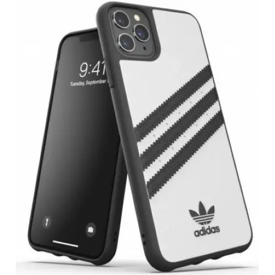 Adidas Moulded Case PU for iPhone 11 Pro Max - White and Black - (KAT06287-0)