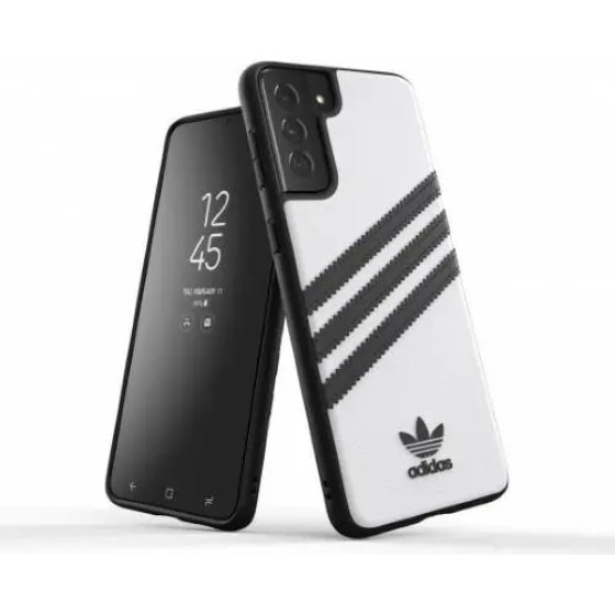 Adidas OR Moudled Case PU for Samsung Galaxy S21+ - White and Black - (KAT06258-0)