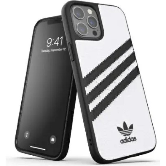 Adidas OR Moulded Case PU for iPhone 12 Pro Max - White/Black - (KAT06354-0)