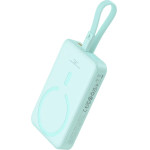 Baseus Magnetic Mini MagSafe 10000mAh 20W powerbank with built-in Lightning cable - blue + Simple Series USB-C - USB-C 60W 0.3m cable - (P10022109333-00)