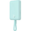Baseus Magnetic Mini MagSafe 10000mAh 20W powerbank with built-in Lightning cable - blue + Simple Series USB-C - USB-C 60W 0.3m cable - (P10022109333-00)