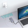Choetech 9in1 multifunctional USB Type C HUB - 3x USB 3.2 Gen 1 / SD and TF memory card reader / HDMI 4K 30Hz / VGA Full HD 60Hz / USB Type C / RJ45 gray gray) - (HUB-M15)