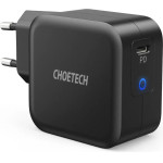 Choetech GaN USB Type C wall charger 61W Power Delivery black (Q6006) - (Choetech Q6006 GAN PD61W Type-C Mini Charger Black)