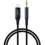 Choetech Lighting / mini jack 3.5mm cable 2 m - black - (AUX009)