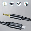 Choetech Lighting / mini jack 3.5mm cable 2 m - black - (AUX009)