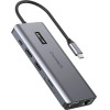 Choetech multifunctional HUB with display 12in1 USB-C to USB-C / USB-A / HDMI / VGA / AUX / SD / TF gray (HUB-M26) - (HUB-M26-V2)