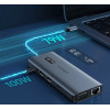 Choetech multifunctional HUB with display 12in1 USB-C to USB-C / USB-A / HDMI / VGA / AUX / SD / TF gray (HUB-M26) - (HUB-M26-V2)
