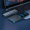 Choetech multifunctional HUB with display 12in1 USB-C to USB-C / USB-A / HDMI / VGA / AUX / SD / TF gray (HUB-M26) - (HUB-M26-V2)