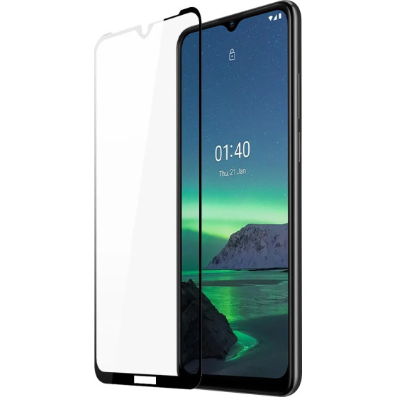 Dux Ducis 10D Tempered Glass Tough Screen Protector Full Coveraged with Frame for Nokia 1.4 transparent (case friendly) - (Dux Ducis 10D Tempered Glass Nokia 1.4 black)