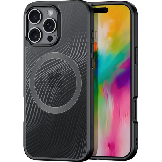 Dux Ducis Aimo Mag case with MagSafe for iPhone 16 Pro Max - black - (DUX DUCIS Aimo Mag Apple iPhone 16 Pro Max Black)