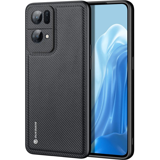 Dux Ducis Fino case cover covered with nylon material Oppo Reno7 Pro 5G black - (Dux Ducis Fino OPPO Reno7 Pro 5G Black)