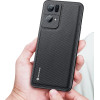 Dux Ducis Fino case cover covered with nylon material Oppo Reno7 Pro 5G black - (Dux Ducis Fino OPPO Reno7 Pro 5G Black)
