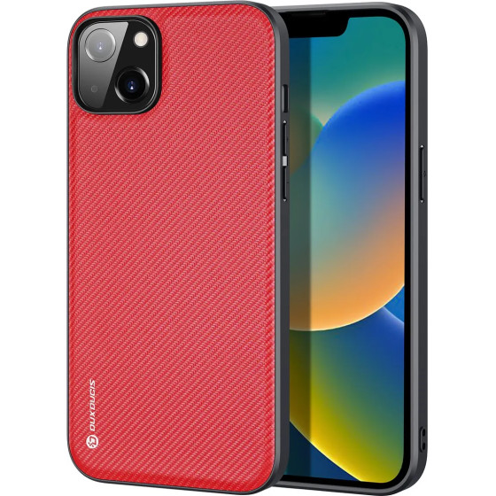 Dux Ducis Fino case cover made of nylon for iPhone 14 Plus red - (Dux Ducis Fino Apple iPhone 14 Plus (6.7) Red)