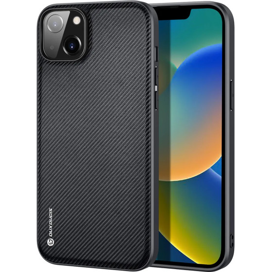 Dux Ducis Fino case cover nylon covered iPhone 14 Plus black - (Dux Ducis Fino Apple iPhone 14 Plus (6.7) Black)
