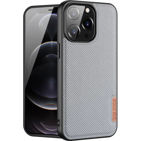 Dux Ducis Fino case covered with nylon material for iPhone 13 Pro gray - (Dux Ducis Fino iPhone 13 Pro Crystal Blue)