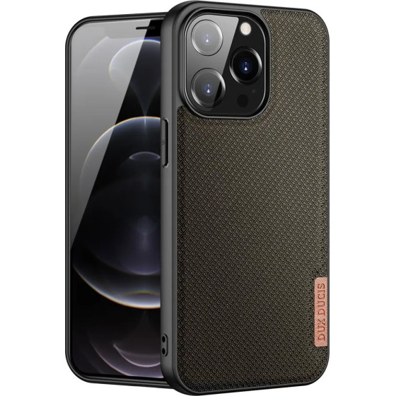 Dux Ducis Fino case covered with nylon material for iPhone 13 Pro green - (Dux Ducis Fino iPhone 13 Pro Soldier Green)