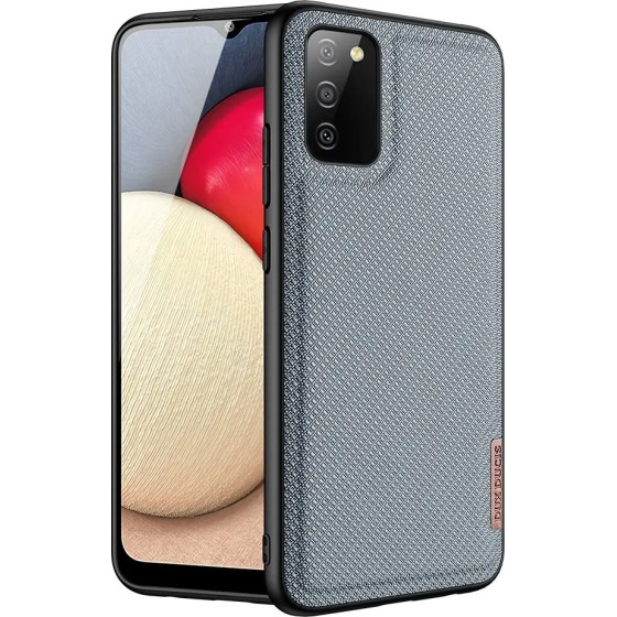 Dux Ducis Fino case covered with nylon material for Samsung Galaxy A02s EU gray - (Dux Ducis Fino Samsung A02S Crystal Blue)