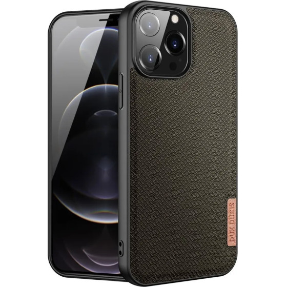 Dux Ducis Fino case covered with nylon material for iPhone 13 Pro Max green - (Dux Ducis Fino iPhone 13 Pro Max Soldier Green)