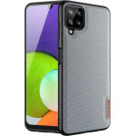 Dux Ducis Fino case covered with nylon material for Samsung Galaxy A22 4G gray - (Dux Ducis Fino Samsung A22 4G Euro blue)