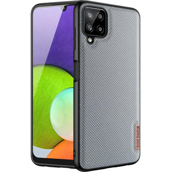 Dux Ducis Fino case covered with nylon material for Samsung Galaxy A22 4G gray - (Dux Ducis Fino Samsung A22 4G Euro blue)