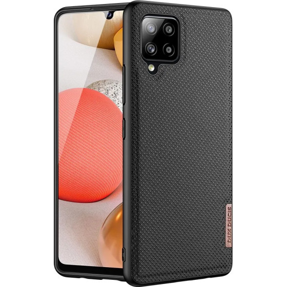 Dux Ducis Fino case covered with nylon material for Samsung Galaxy A42 5G black - (Dux Ducis Fino Samsung A42 5G Black)