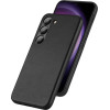 Dux Ducis Grit case for Samsung Galaxy S23+ elegant case made of artificial leather black - (Dux Ducis Grit Samsung S23 Plus Black)