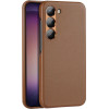 Dux Ducis Grit case for Samsung Galaxy S23+ elegant case made of artificial leather brown - (Dux Ducis Grit Samsung S23 Plus Brown)
