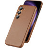 Dux Ducis Grit case for Samsung Galaxy S23+ elegant case made of artificial leather brown - (Dux Ducis Grit Samsung S23 Plus Brown)