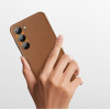 Dux Ducis Grit case for Samsung Galaxy S23+ elegant case made of artificial leather brown - (Dux Ducis Grit Samsung S23 Plus Brown)