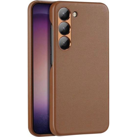 Dux Ducis Grit case for Samsung Galaxy S23+ elegant case made of artificial leather brown - (Dux Ducis Grit Samsung S23 Plus Brown)