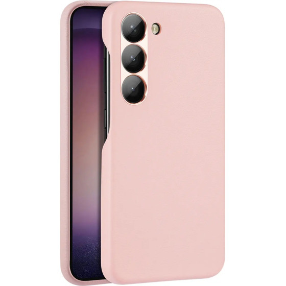 Dux Ducis Grit case for Samsung Galaxy S23 elegant case made of artificial leather pink - (Dux Ducis Grit Samsung S23 Pink)