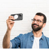 Dux Ducis Grit Leather Case for iPhone 14 Plus Elegant Faux Leather Cover (MagSafe Compatible) Black - (Dux Ducis Grit Apple iPhone 14 Plus(6.7) Black)