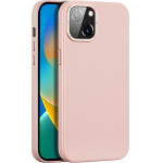 Dux Ducis Grit Leather Case for iPhone 14 Plus Elegant Faux Leather Cover (MagSafe Compatible) Pink - (Dux Ducis Grit Apple iPhone 14 Plus(6.7) Pink)
