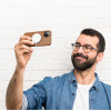 Dux Ducis Grit Leather Case for iPhone 14 Plus Elegant Faux Leather Cover (MagSafe Compatible) Brown - (Dux Ducis Grit Apple iPhone 14 Plus(6.7) Brown)