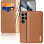 Dux Ducis Hivo case with flap and RFID blocker for Samsung Galaxy S24 Ultra - brown - (Dux Ducis Hivo Samsung S24 Ultra Brown)