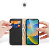 Dux Ducis Hivo Leather Flip Cover Genuine Leather Wallet for Cards and Documents iPhone 14 Plus Black - (Dux Ducis Hivo Apple iPhone 14 Plus Black)