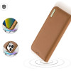 Dux Ducis Hivo Leather Flip Cover Genuine Leather Wallet for Cards and Documents iPhone 14 Pro Brown - (Dux Ducis Hivo Apple iPhone 14 Pro Brown)