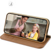 Dux Ducis Hivo Leather Flip Cover Genuine Leather Wallet for Cards and Documents iPhone 14 Pro Brown - (Dux Ducis Hivo Apple iPhone 14 Pro Brown)