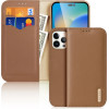 Dux Ducis Hivo Leather Flip Cover Genuine Leather Wallet for Cards and Documents iPhone 14 Pro Max Brown - (Dux Ducis Hivo Apple iPhone 14 Pro Max Brown)