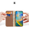 Dux Ducis Hivo Leather Flip Cover Genuine Leather Wallet for Cards and Documents iPhone 14 Pro Max Brown - (Dux Ducis Hivo Apple iPhone 14 Pro Max Brown)
