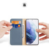 Dux Ducis Hivo Leather Flip Cover Genuine Leather Wallet For Cards And Documents Samsung Galaxy S22 + (S22 Plus) Blue - (Dux Ducis Hivo Samsung S22 Plus Blue)