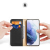 Dux Ducis Hivo Leather Flip Cover Genuine Leather Wallet For Cards And Documents Samsung Galaxy S22 + (S22 Plus) Black - (Dux Ducis Hivo Samsung S22 Plus Black)