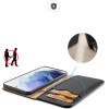 Dux Ducis Hivo Leather Flip Cover Genuine Leather Wallet For Cards And Documents Samsung Galaxy S22 + (S22 Plus) Black - (Dux Ducis Hivo Samsung S22 Plus Black)
